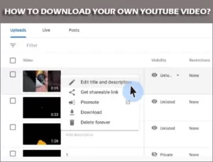 How to Download Your Own YouTube Video?