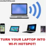 Wi-Fi Hotspot Network with Laptop