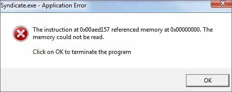 How to Fix Error: 0x00aed157 reference memory could not be read?