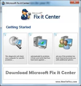 Download Microsoft Fix It Tool