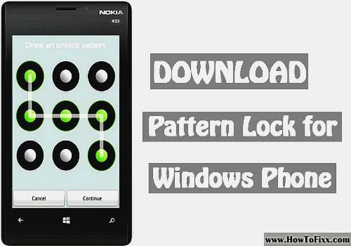 Download Pattern Lock App for Windows 8 Mobile Phone (Free)