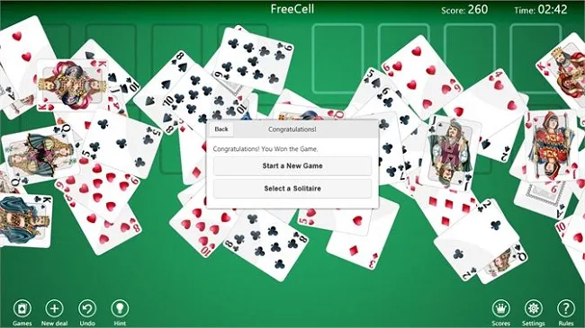 Microsoft FreeCell Card Game