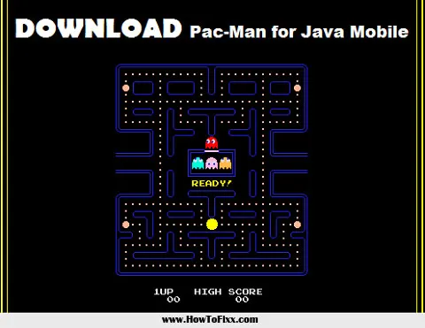 Download (Free) Pacman Video Game for Java Mobile Phone