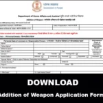 Addition of Weapons Application Form PDF