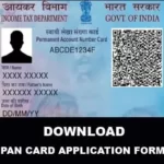 PAN Card Application Form PDF