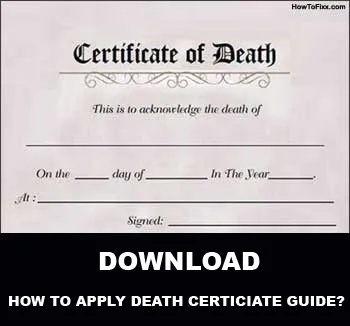How to Apply Death Certificate PDF