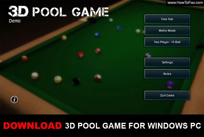 Download 8 & 9 Ball Pool Game for Windows PC (3D Gameplay)