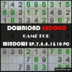 Sudoko Game for PC