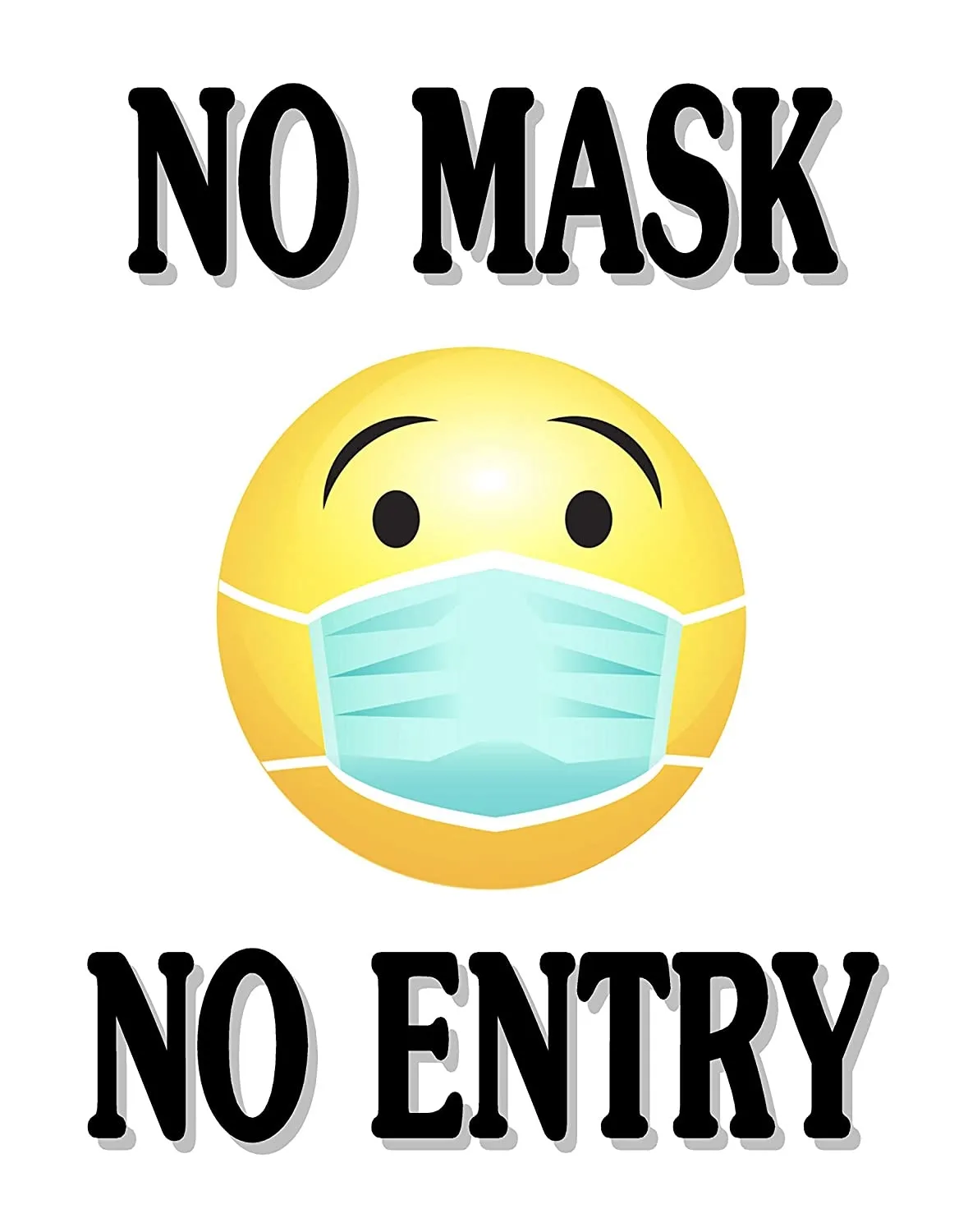 Download No Mask No Entry Posters, Sign and Printable PDF