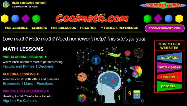 CoolMath: Online Cool Math Games Website for Kids of All Ages