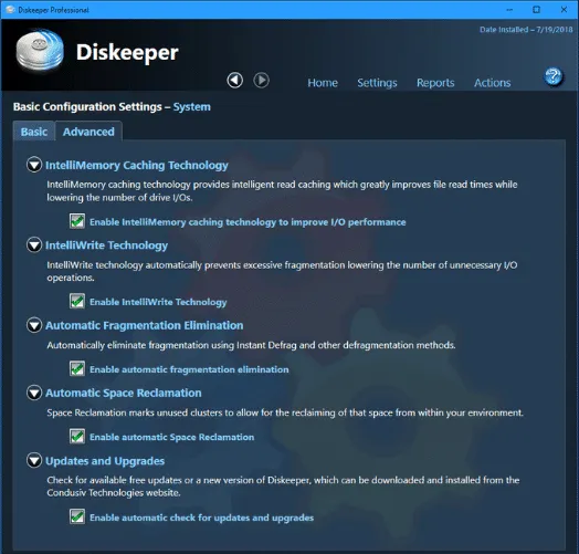 Diskeeper Features