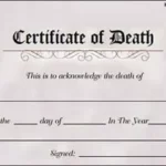 Death Certificate PDF