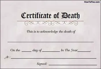 Download Death Certificate Application PDF Form