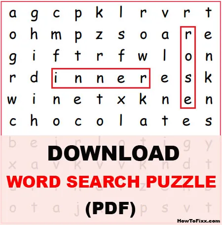 Download Words Search Printable PDF (Easy, Medium & Hard)