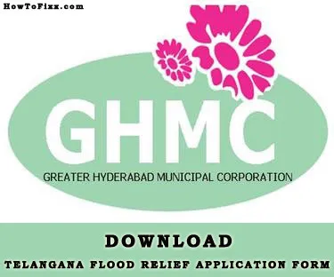 Download Telangana Flood Relief Application Form