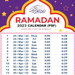 Ramadan Calendar: Download 2023 Ramzan (Time Table) PDF