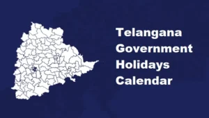 Telangana Holidays Calendar