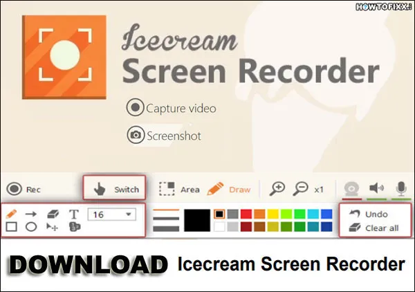 Download Ice Cream Screen Recorder for Windows PC (Free App)