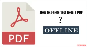 How to Delete Text from PDF